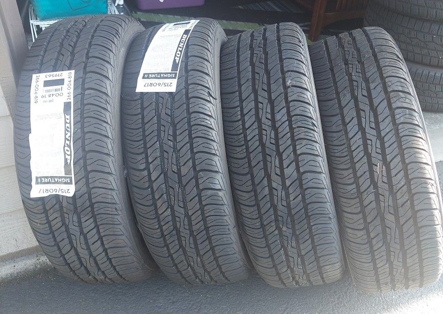 TIRE SET OF 4 NEW DUNLOP SIGNATURE II ( 215/60 R17 ) 💥PRICE HAS BEEN REDUCED $300!! 💥