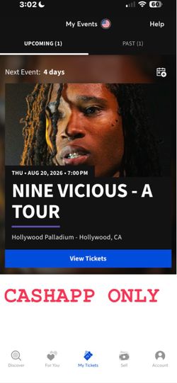 Nine Vicious TICKET