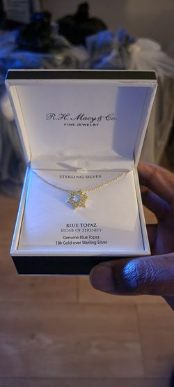 R.H. MACY'S STERLING SILVER BLUE TOPAZ