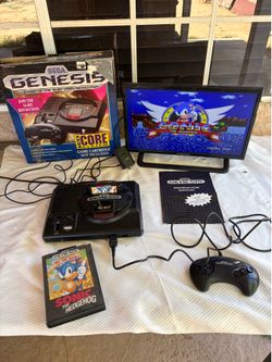 Sega Genesis model 1 with sonic the hedgehog
