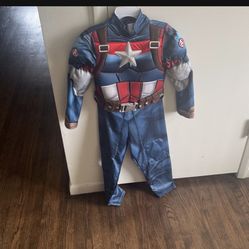 Custume Capitan America Talla 4  Con Accesorios 