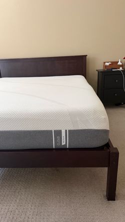 Queen Tempur-Pedic Mattress + Foundation + Bed Frame