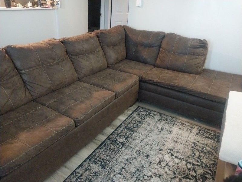 Brown 2 Piece Sectional
