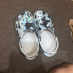 Blue, Black,white,grey Crocs