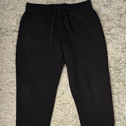H&M Men’s M Black Regular Fit Coupe Standard 2-Pocket Drawstring Jogger Pants 