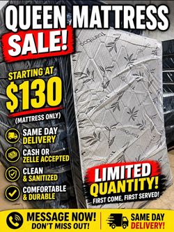 $130 NEW Queen Bamboo Mattress $130