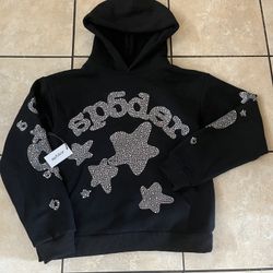 Black Beluga Rhinestone Hoodie Limited Stock 
