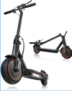 Electric Scooter - 350W Motor, 8.5"Solid Tires, 36V/10.4Ah Battery, Max Speed Up to 19MPH and 21Miles Long Range, Foldable E-Scooter with Double Braki
