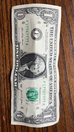 6,7 Dollar bill $25.00 CASH. TEXT FOR PRICES.