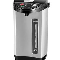 Chefman Electric Hot Water Pot Urn w/ Manual 5.3 Liter, Stainless Steel / New