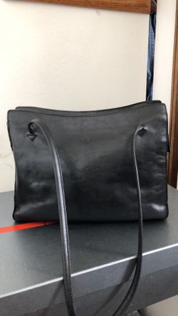 Black leather purse