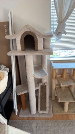Two cat trees