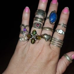 Sterling .925 Silver Rings $20 Each