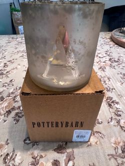 Pottery Barn Letter A Glass Votive Holder