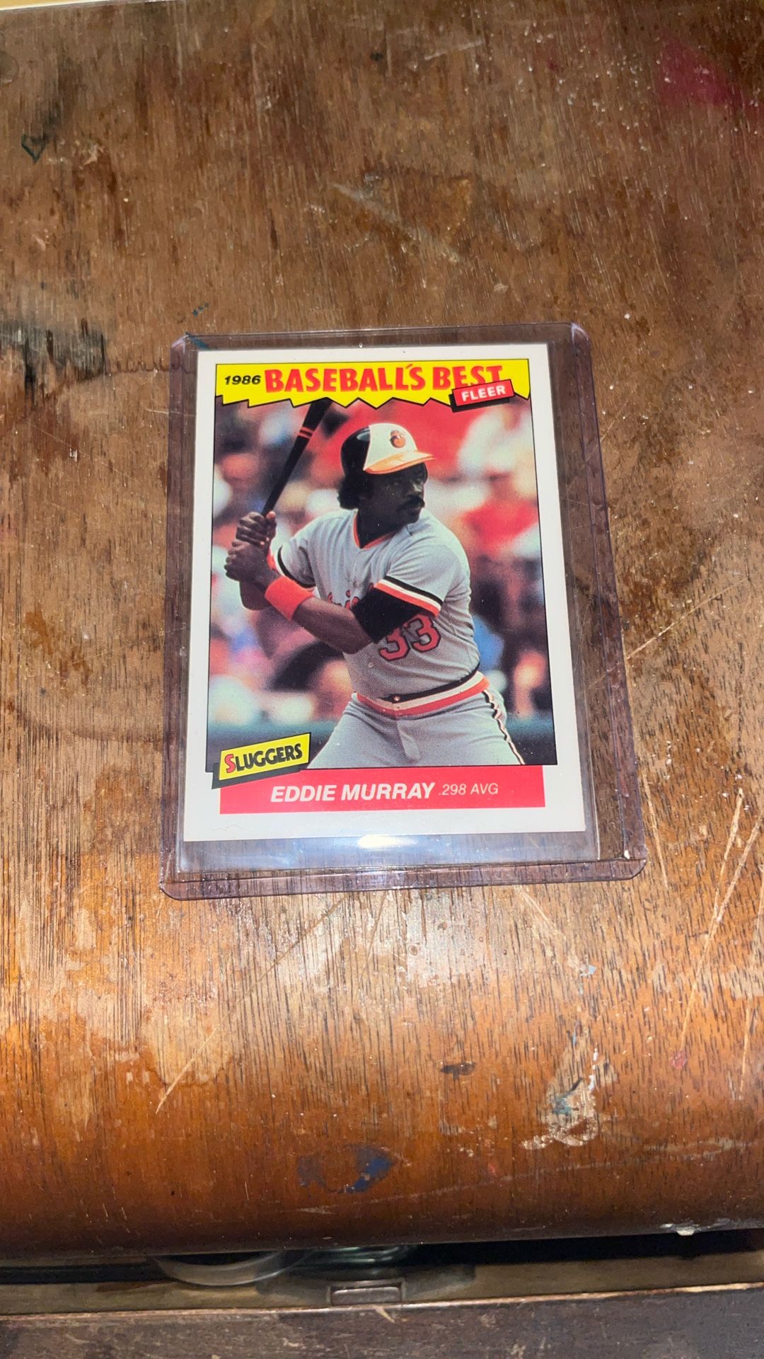 1986 Fleer Eddie Murray Baseball Card Baseballs Best Sluggers