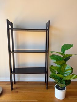 Black Brown 3-Tier  Bookshelf