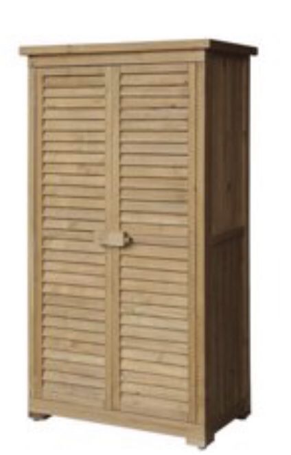 New in Box Merax Wooden Garden Shed Wooden Lockers with Fir wood Shutter design. Assembly Required
