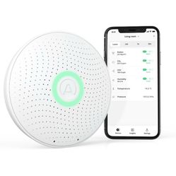 Airthings 2930 Wave Plus - Radon & Air Quality Monitor, Battery Powered (CO2, VOC, Humidity, Temp, Pressure)