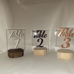 Acrylic Table Numbers