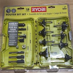 New/unopened $35 RYOBI 15pc Router bit set