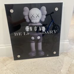 KAWS Wall Art Glass