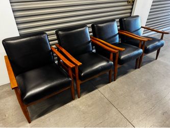 3- Black Back creek capital arm chairs