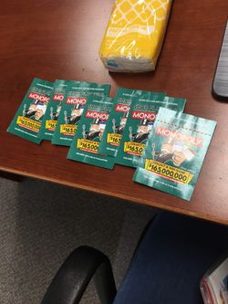 Safeway monopoly pieces, asking for 3$ 7 pieces