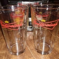 Budweiser Pint Glasses 