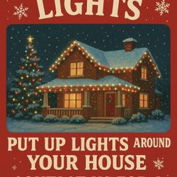 Christmas light set up!