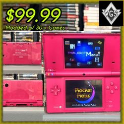 *CUSTOM* Nintendo DSi Pink – Firmware w/ 30+ Preloaded Games

