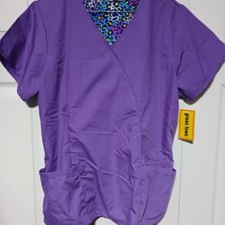 3 New Ladies Scrub Sets Size Large 