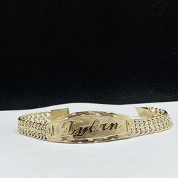 14k Solid Gold Petatillo Bracelet With Name 