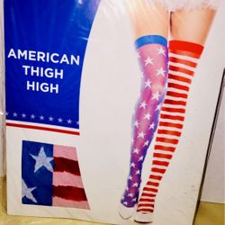 American Thighs Stars Stripes July 4th Usa Indipendence Day Red White Blue Feminine Lingerie Apparel 