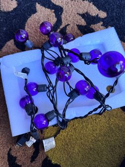 Purple string lights