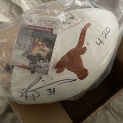 Autographed Ricky Williams Football 