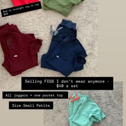 USED FIGS SCRUBS SIZE SMALL