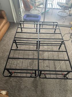 Metal foldable bed frame full size