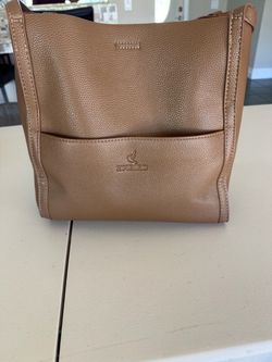 Brown leather purse
