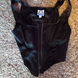 Black Corset Vest Crop Top 