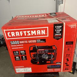 CRAFTSMAN 5000-Watt Portable Generator  New still in the box $749+ tax at Lowe's Will do free delivery