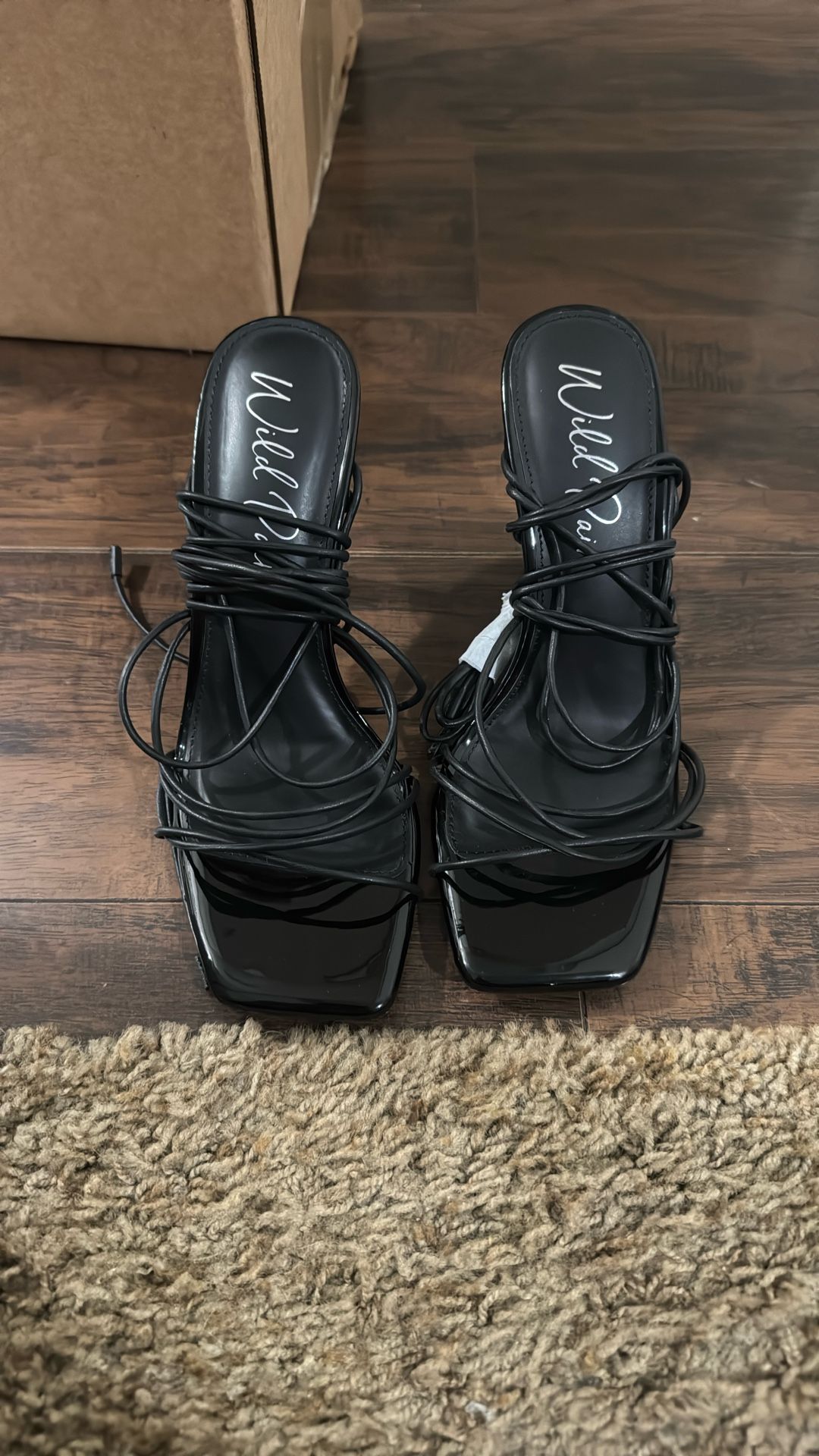 Black Square Heels