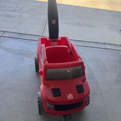 Red ford push up truck
