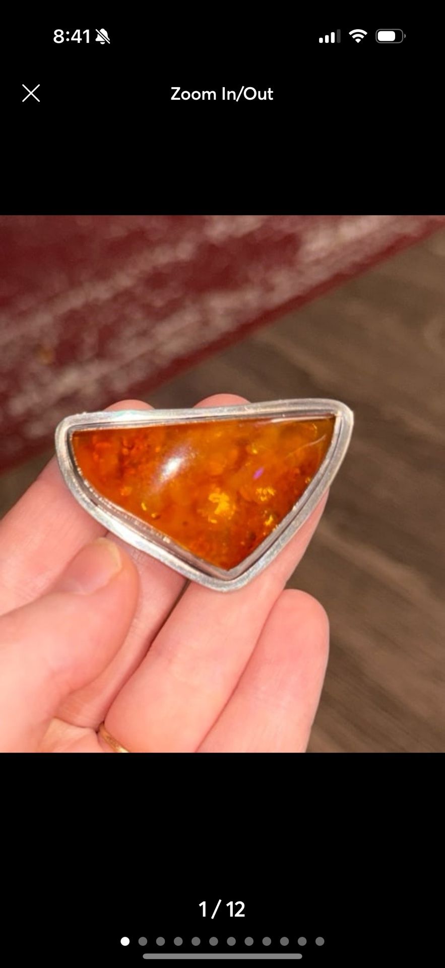 vintage Baltic amber with floral includions
