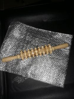 Wooden massager roller stick
