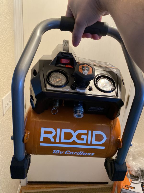 ridgid 1 gal 18v battery powered air compressor great condition for