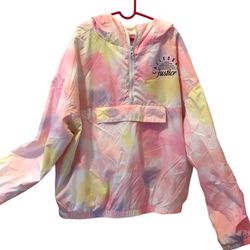 Girls size 18/20 justice windbreaker 💖💖💖00