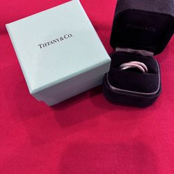 Tiffany & Co 3 Band 925 Silver Roll Ring 