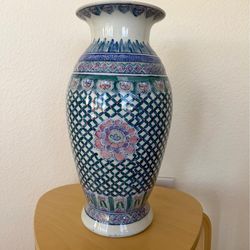 Blue Ceramic Flower Vase