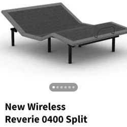 Brand New Wireless King Reverie 0400 Adjustable Base Loaded With Massage 