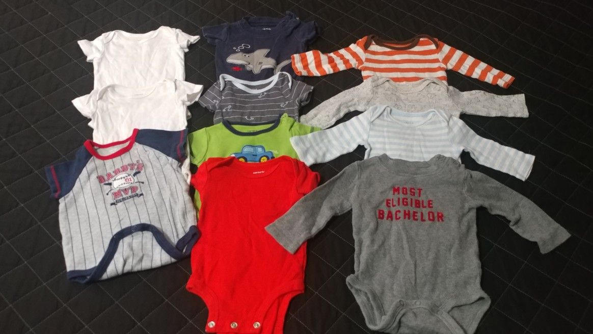 Baby boy onesis size 3-6 months